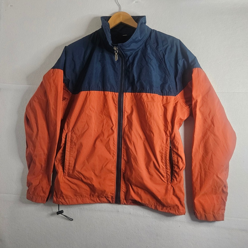 Vtg The North Face Jacket Mens Large Orange Blue Jeep Patch Windbreaker USA 90s